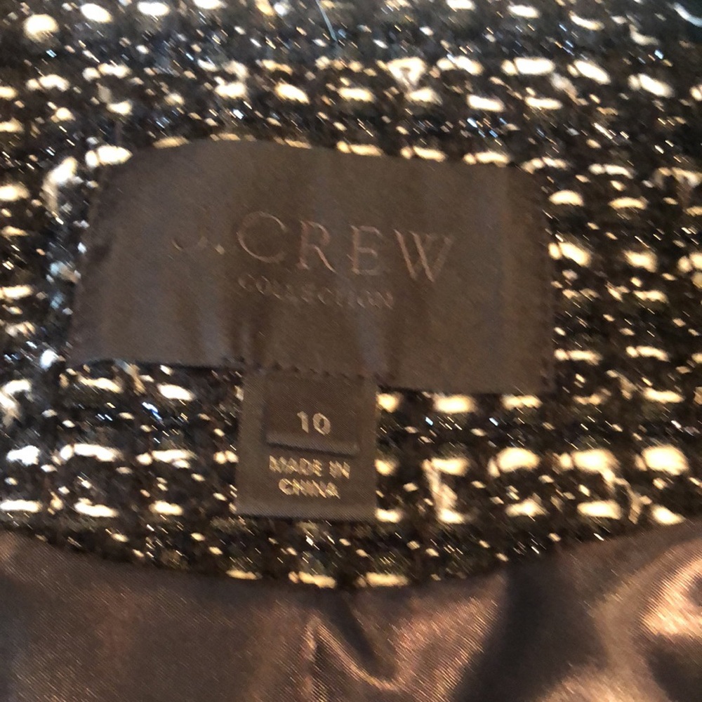 J Crew women’s jacket in tweed with grosgrain trim. Size 10. NWOT - Picture 5 of 7